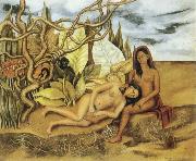 Frida Kahlo Two female nude in the jungle painting